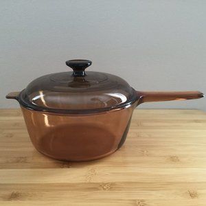 Vintage Corning Visions Glass 1.5 L Saucepan